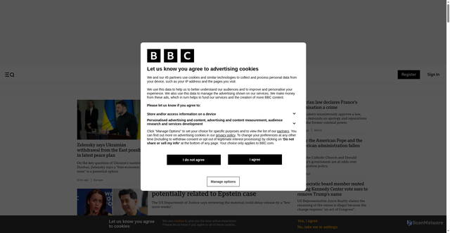 Security scan screenshot of https://www.bbc.com