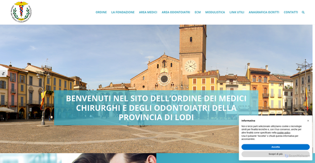 Security scan screenshot of https://www.omceolodi.it/