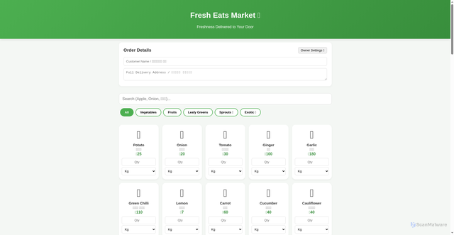 Security scan screenshot of https://fresheats-ublgyt7436.edgeone.app/