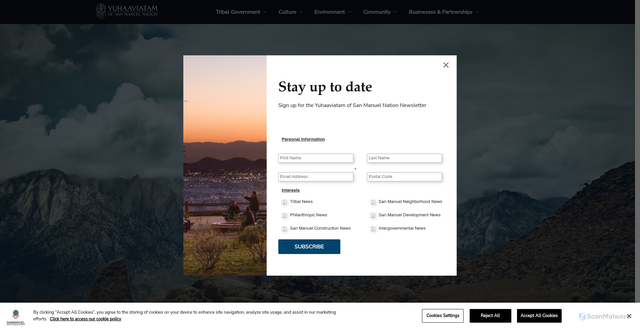 Security scan screenshot of https://sanmanuel-nsn.gov/
