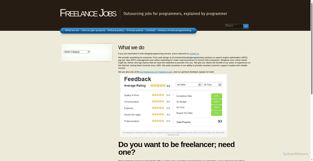 Security scan screenshot of https://freelance-help.com