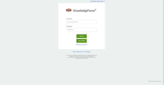 Security scan screenshot of https://rc.knowledgeforce.com