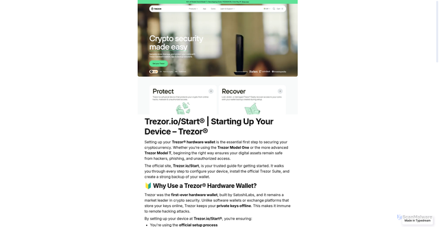 Security scan screenshot of http://tart-faq-en--trezr.typedream.app
