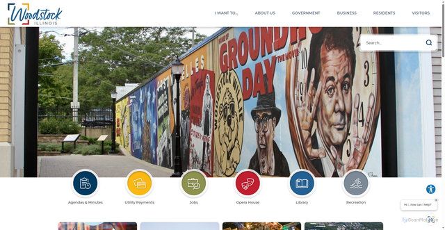 Security scan screenshot of https://woodstockil.gov/