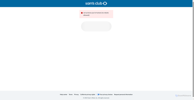 Security scan screenshot of https://samsclub.app.link