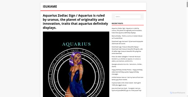 Security scan screenshot of https://mekaisu.pages.dev/post/aquarius-zodiac-sign/