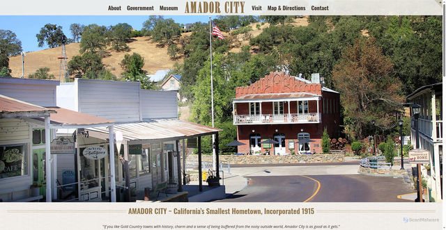 Security scan screenshot of https://amador-city.com/