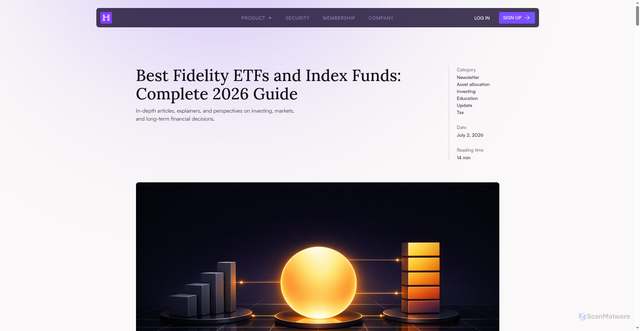Security scan screenshot of https://www.mezzi.com/blog/best-fidelity-etfs-index-funds-complete-guide