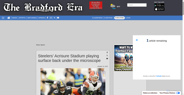 Security scan screenshot of https://www.bradfordera.com/2025/10/14/grass-fed-beef-steelers-acrisure-stadium-playing-surface-back-microscope/