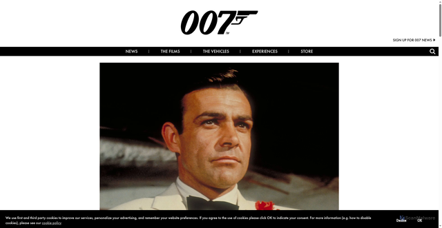 Security scan screenshot of https://www.007.com/sean-connery-six-great-moments/