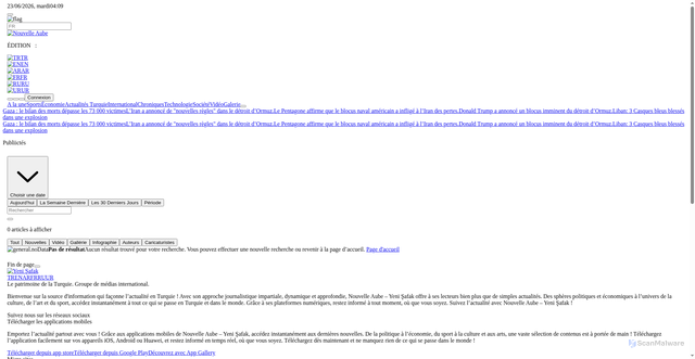 Security scan screenshot of https://fr.yenisafak.com/tag/norv%C3%A8ge%20s%C3%A9n%C3%A9gal