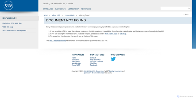 Security scan screenshot of https://www.w3.org/19th99/xhtml