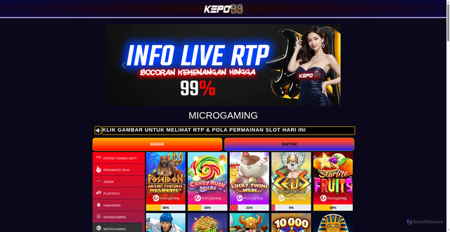 Security scan screenshot of https://polabarukepo88.pages.dev/microgaming/index.html