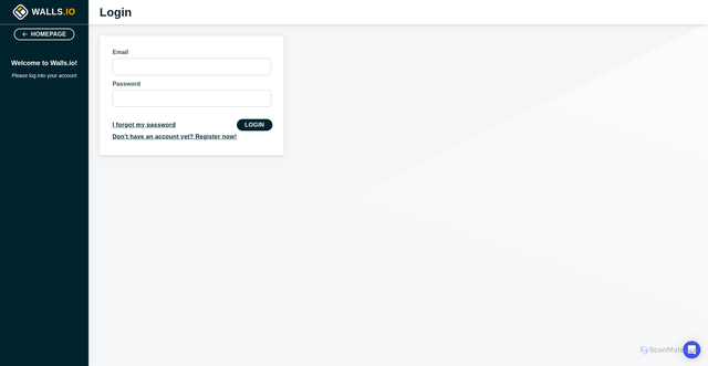 Security scan screenshot of https://app.walls.io