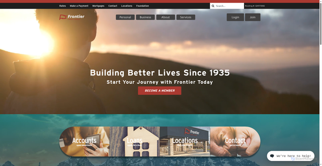 Security scan screenshot of http://frontiercreditunion.com/