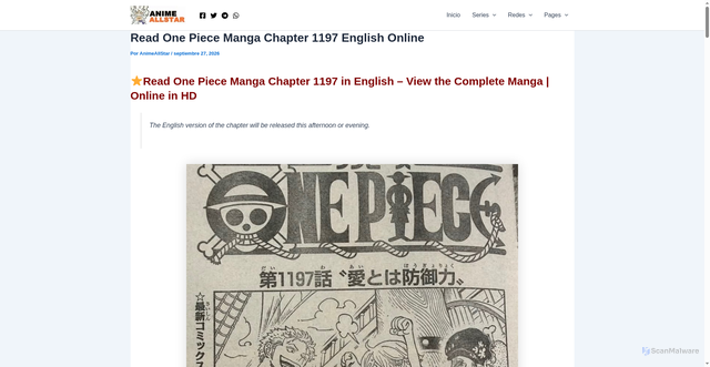 Security scan screenshot of https://animeallstar30.com/read-one-piece-manga-chapter-1197-english-online/