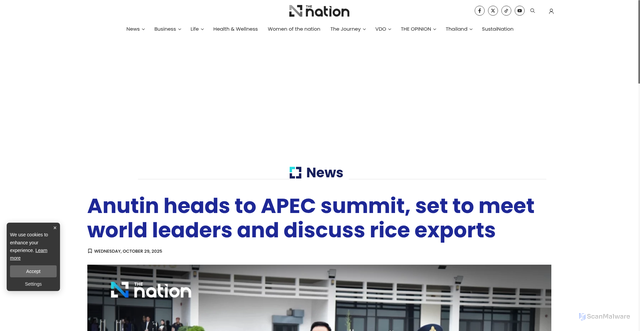 Security scan screenshot of https://www.nationthailand.com/news/world/40057475