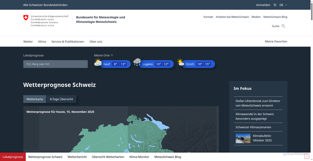 Security scan screenshot of https://www.meteoschweiz.admin.ch/