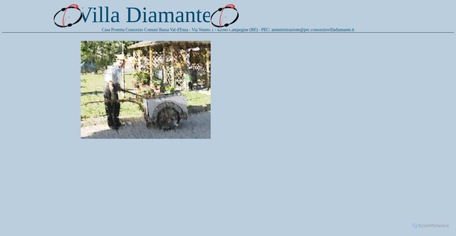 Security scan screenshot of https://www.consorziovilladiamante.it/