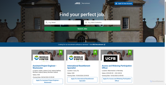 Security scan screenshot of https://current-vacancies.com