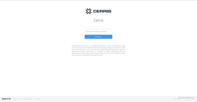 Security scan screenshot of https://mmccorp.egnyte.com