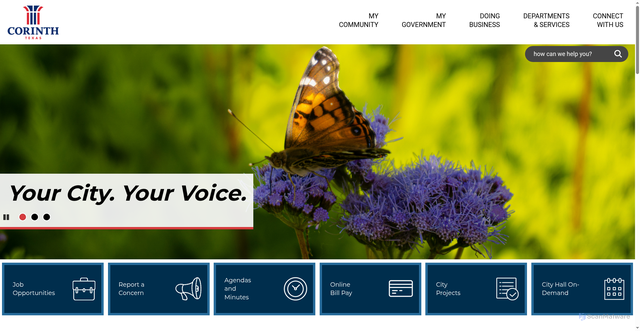 Security scan screenshot of https://www.cityofcorinth.com/