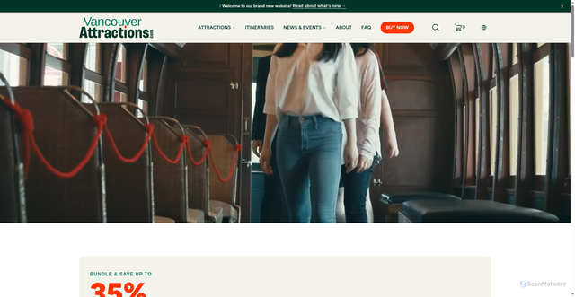 Security scan screenshot of https://vancouverattractions.com/