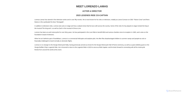 Security scan screenshot of https://www.buffalochip.com/celebrities/lorenzo-lamas-2/