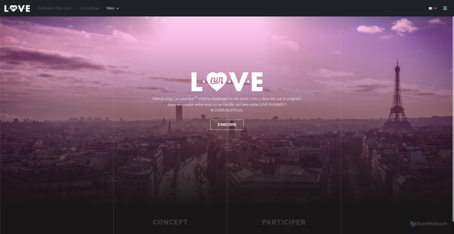 Security scan screenshot of https://love-run.com