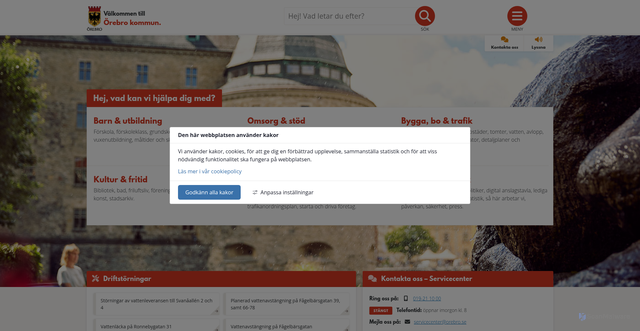 Security scan screenshot of https://www.orebro.se/