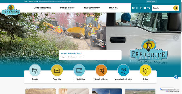 Security scan screenshot of https://frederickco.gov/