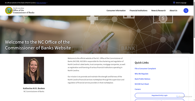 Security scan screenshot of https://www.nccob.gov/