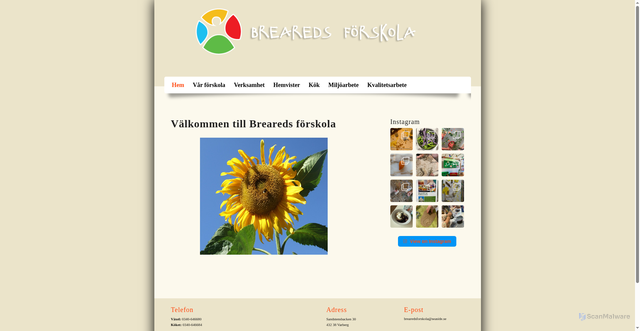 Security scan screenshot of https://brearedsforskola.nu