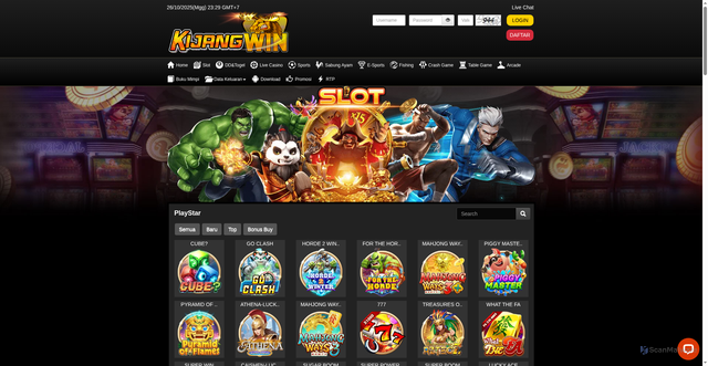 Security scan screenshot of https://apk-sahabatkijang.app/desktop/game/slot/playstar