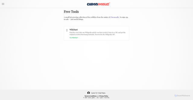 Security scan screenshot of https://chronoodle-develop.pages.dev/free-tools