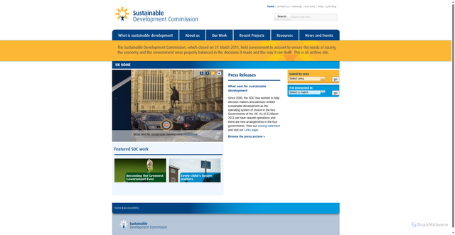 Security scan screenshot of https://www.sd-commission.org.uk/