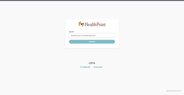 Security scan screenshot of https://healthpointchc.cloud.com