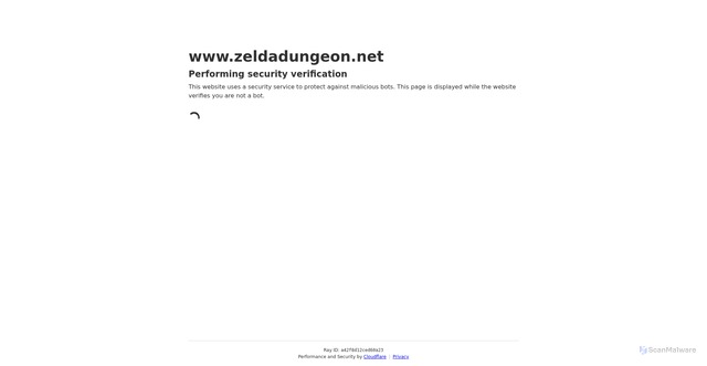 Security scan screenshot of https://www.zeldadungeon.net
