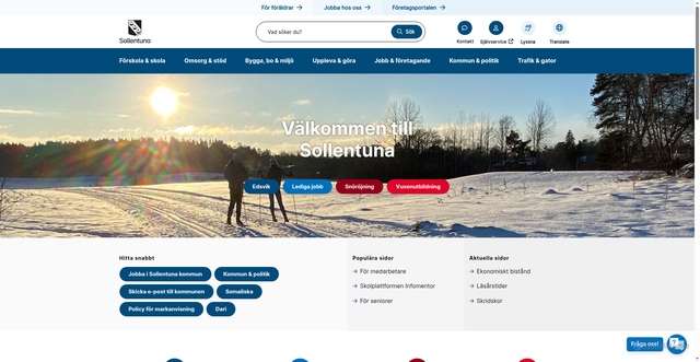 Security scan screenshot of https://www.sollentuna.se/