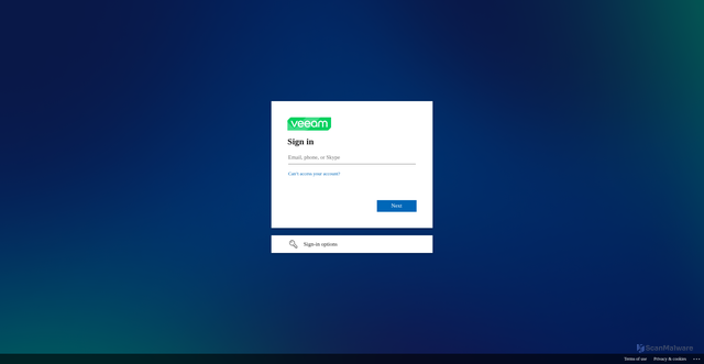 Security scan screenshot of https://sedemo.veeam.com