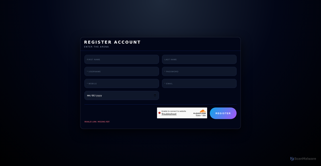 Security scan screenshot of https://playeragentform.pages.dev/