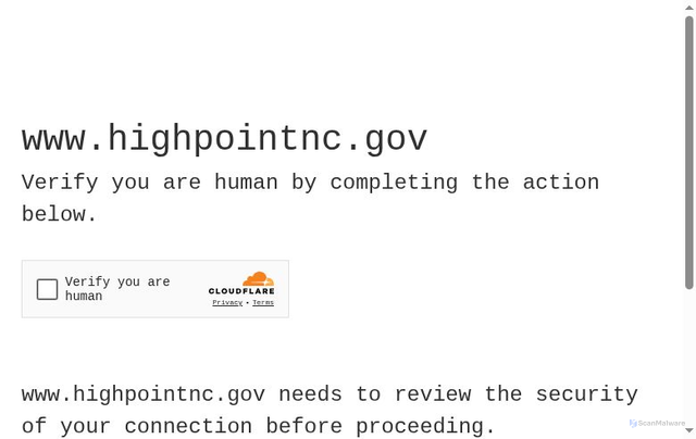 Security scan screenshot of https://www.highpointnc.gov/