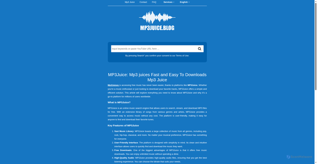 Security scan screenshot of https://wwd.mp3juice.blog