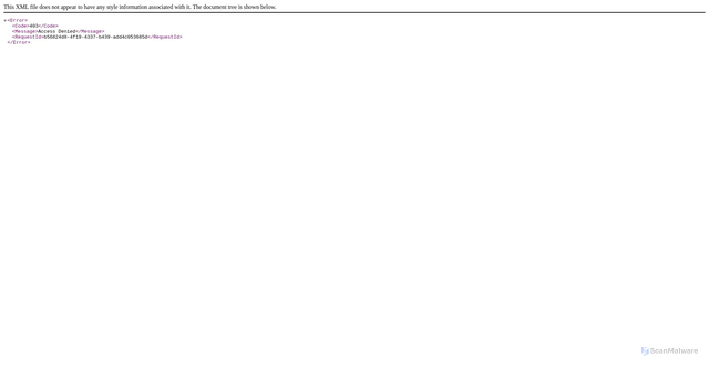 Security scan screenshot of https://store-037.blobstore.apple.com