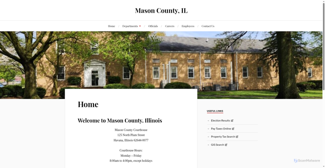 Security scan screenshot of https://masoncountyil.gov/