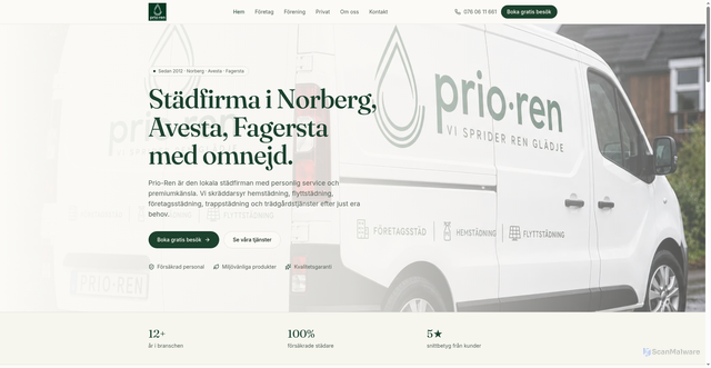Security scan screenshot of https://prioren.se