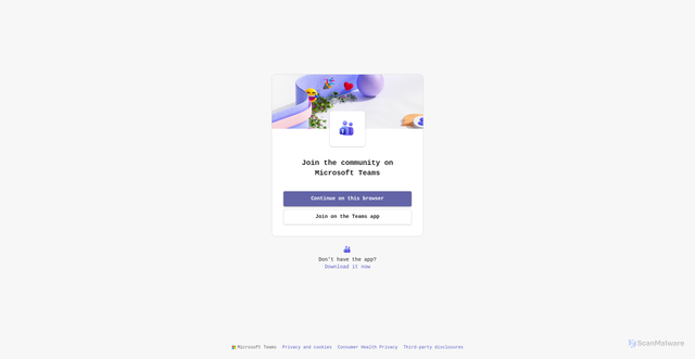 Security scan screenshot of https://teams.live.com/dl/launcher/launcher.html?url=%2F_%23%2Fl%2Fmessage%2F19%3Auni01_bk4h66xovqffyq3ftmftdq5hrmuetk6aytoe3thdgvrbqdx4kvyq%40thread.v2%2F1775011412869%3Fcontext%3D%257B%2522contextType%2522%253A%2522chat%2522%257D&type=message&deeplinkId=e1734cfb-ebc8-4998-91f6-49beb1591b17&directDl=true&msLaunch=true&enableMobilePage=true#je@sekure.net