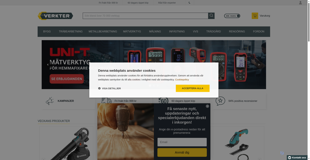 Security scan screenshot of https://verkter.se