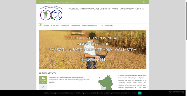 Security scan screenshot of https://www.agrotecnicisassarinuoro.it/