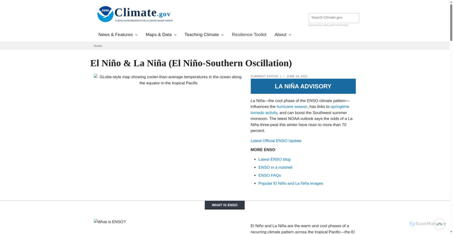 Security scan screenshot of http://noaa.foels.net/enso